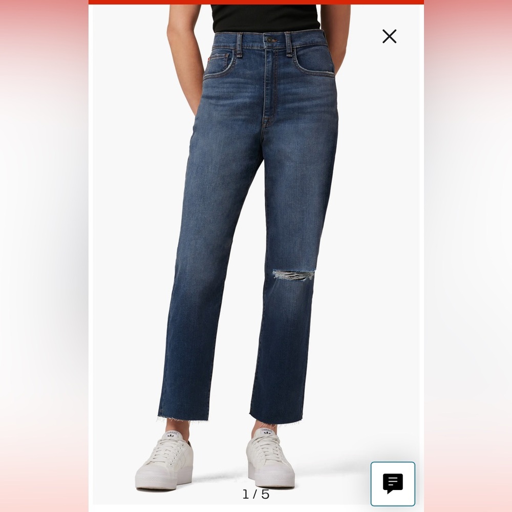 NWT - Hudson Kass High Rise Straight Ankle Jeans